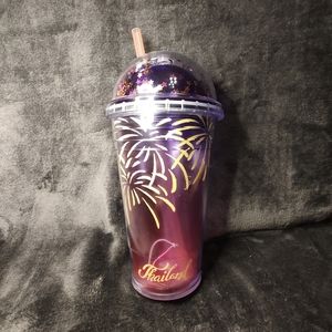 2020 Starbucks Thailand Purple Fireworks Glitter Dome lid Tumbler